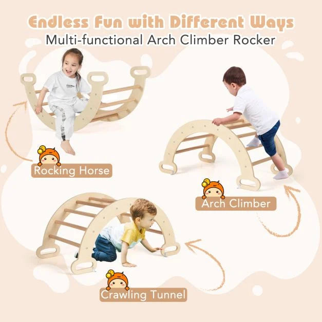 7-in-1 Toddler Climbing Frame with 6-Piece Indoor Baby Soft Play Set