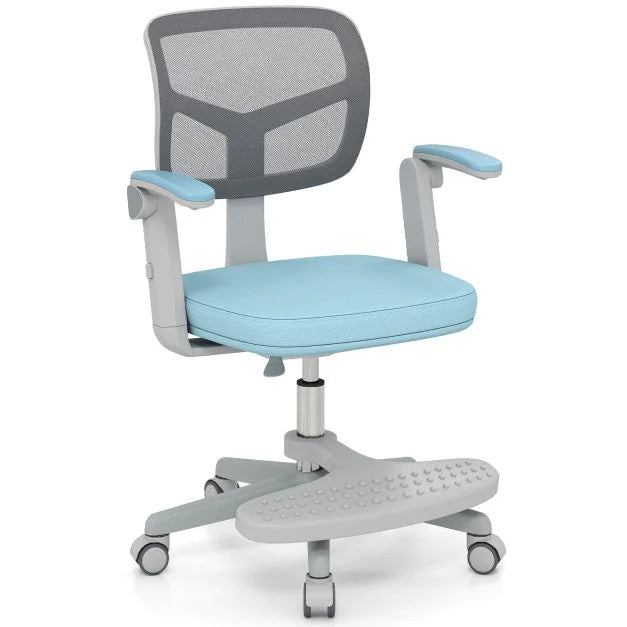 Children’s Study Chair with Height Adjustment, Armrest & Footrest