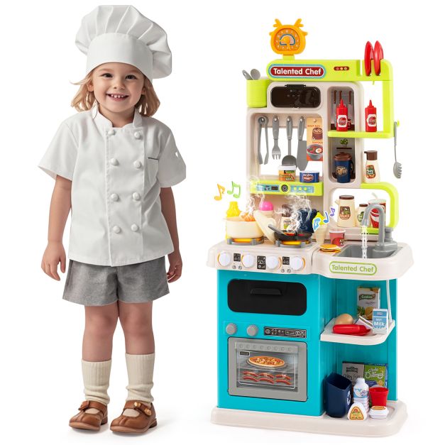 Children’s Pretend Play Kitchen with Lights, Sounds & Cooking Fun