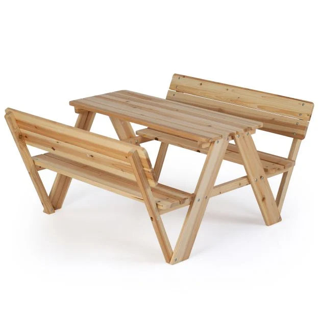 Outdoor Wooden Picnic Table and Chair Set for Kids and Toddlers