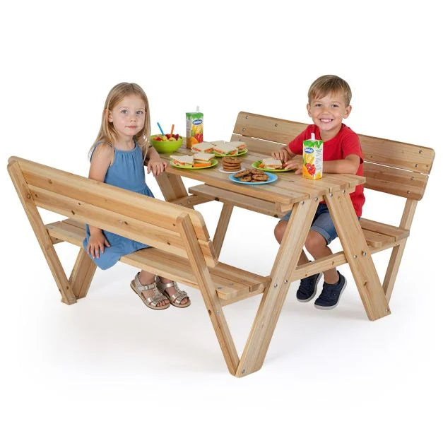 Outdoor Wooden Picnic Table and Chair Set for Kids and Toddlers