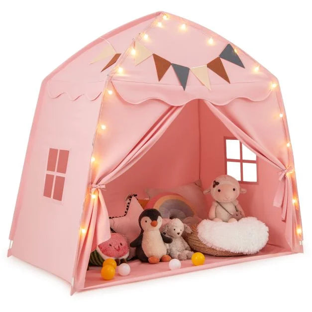 LED Light Kids Play Tent Bed, Extra Large for 3-12 Years