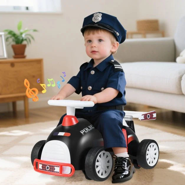 Kids Sliding Ride-On Car with Music and Wings