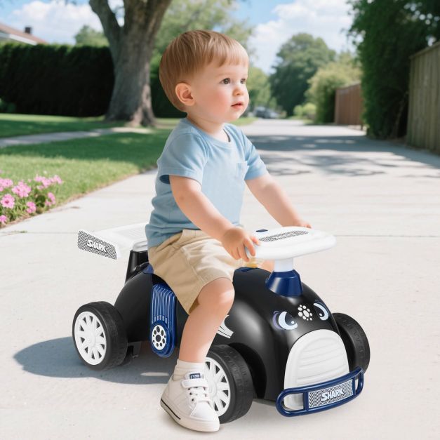 Kids Sliding Ride-On Car with Music and Wings