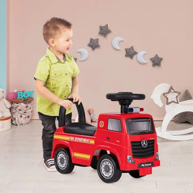 4. Kids Electric Ride-On Mercedes Fire Truck with Music