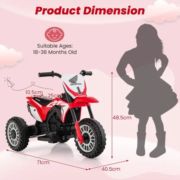 Kids Honda Ride-On Motorbike Toy with Horn