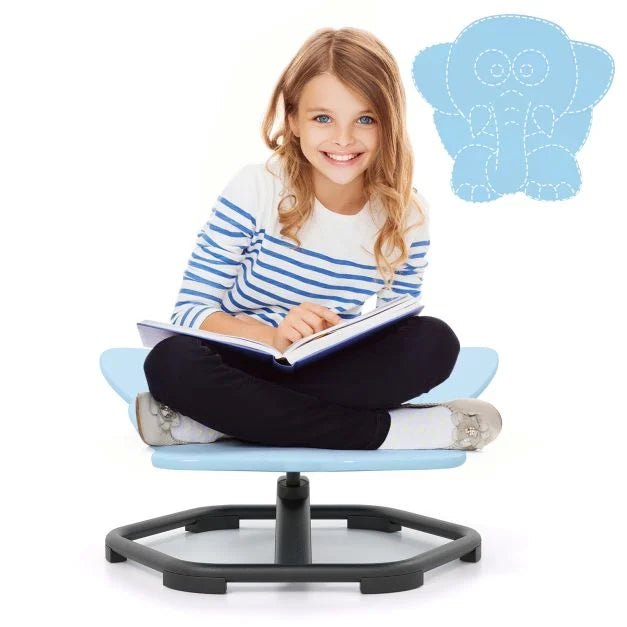Kids Elephant Petal Swivel Chair 360° Rotating Sensory Seat