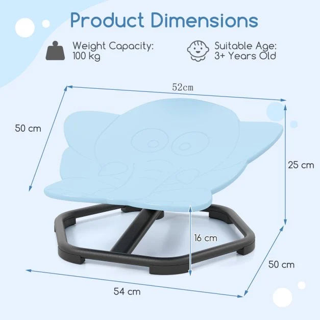Kids Elephant Petal Swivel Chair 360° Rotating Sensory Seat