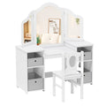 Kids’ Vanity Desk and Chair 2-in-1 Makeup Pretend Play Table