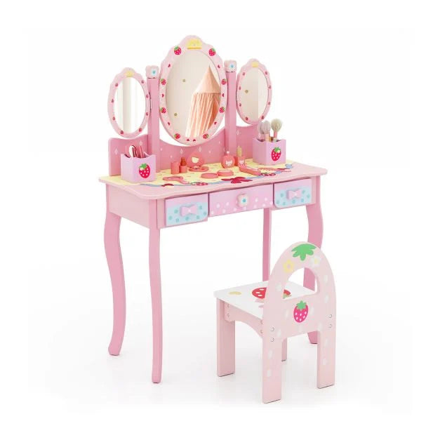 Multi-Functional Kids Vanity Table & Chair – 2-in-1 Design