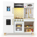 Wooden Kids Kitchen Playset with Realistic Lights & Sounds