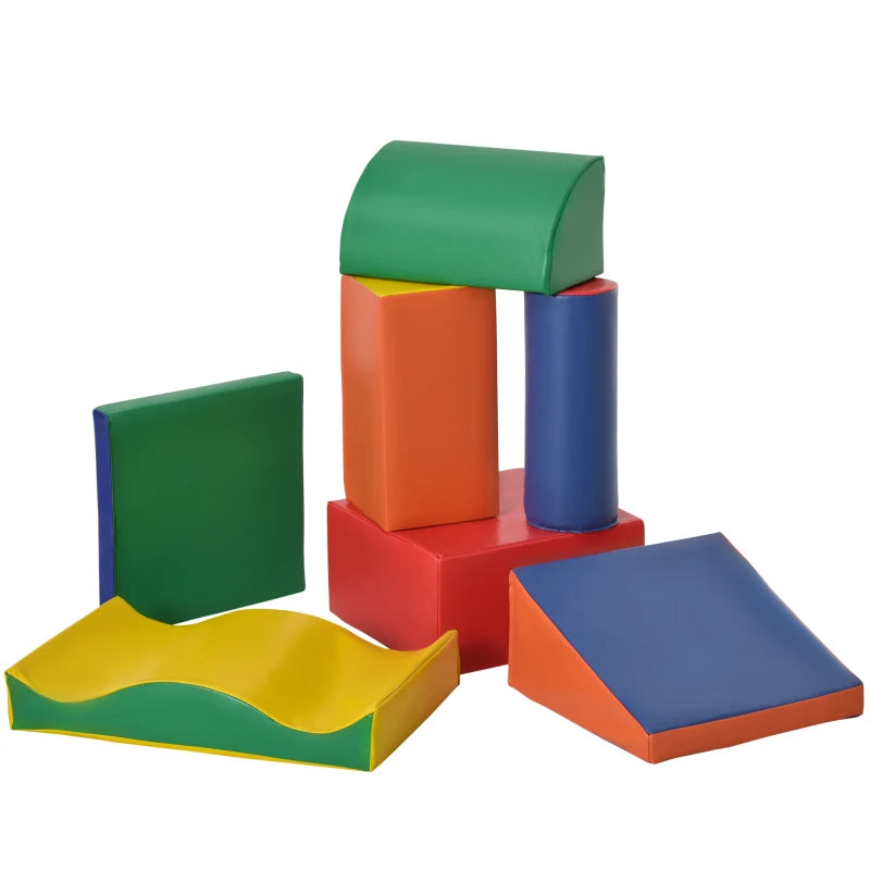 Toddler Soft Play Set – 7 Piece Foam Blocks for Climbing, Crawling & Stacking 1-3 Years