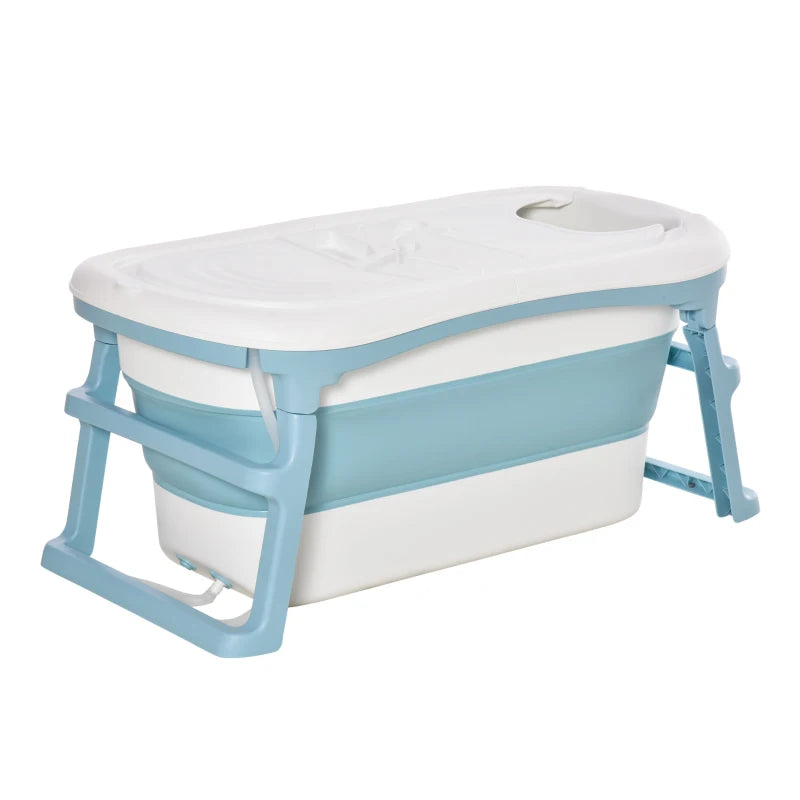 Foldable Kids Bath Tub with Lid – Spacious Freestanding Tub for Ages 1 to 12 Years