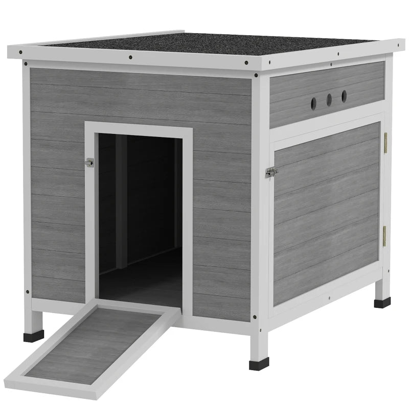Wooden Duck Coop with Asphalt Roof & Double Doors