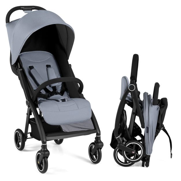 Lightweight Foldable Baby Stroller with Adjustable Backrest & Canopy