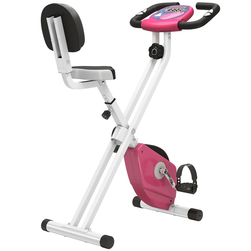 Foldable Exercise Bike with Pulse Sensor & LCD Monitor