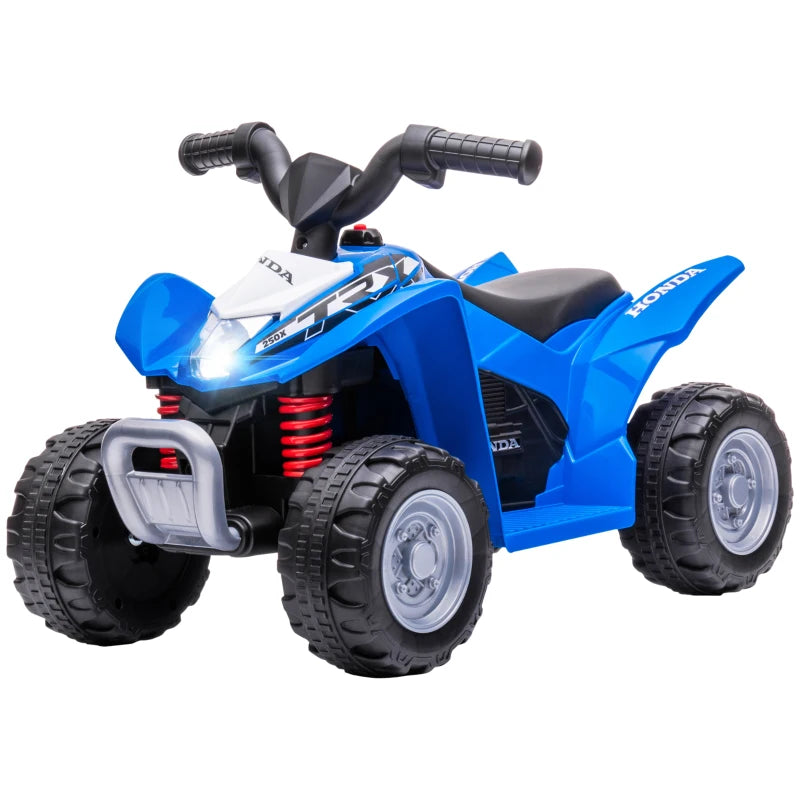 Blue 6V Electric Quad Bike for Toddlers, Honda Licensed ATV Ride-On, Ages 1.5-3