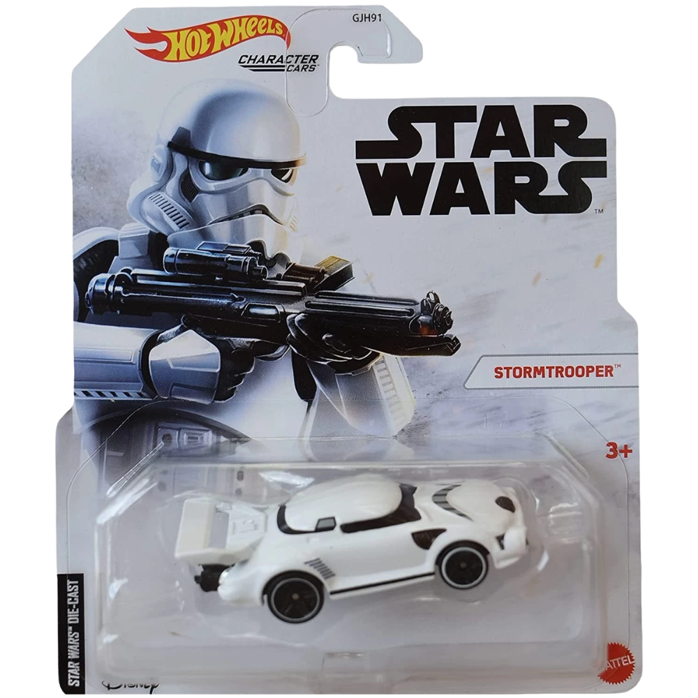 Hot Wheels Character Cars Stormtrooper Star Wars Gyb41 1:64 Die-Cast Toy Car New Sealed Go