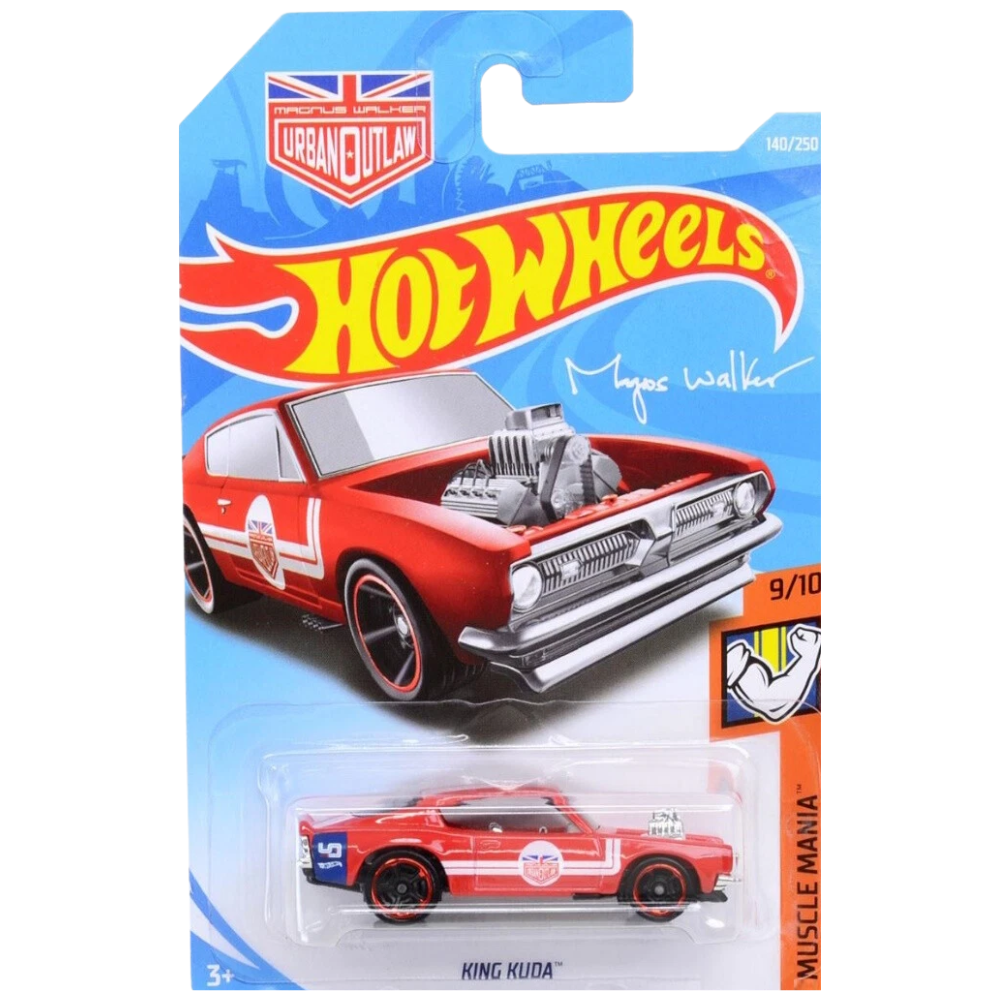 Hot Wheels Die-Cast Red King Kuda 1:64 Muscle Mania Car Red Collectable Vehicle New Sealed