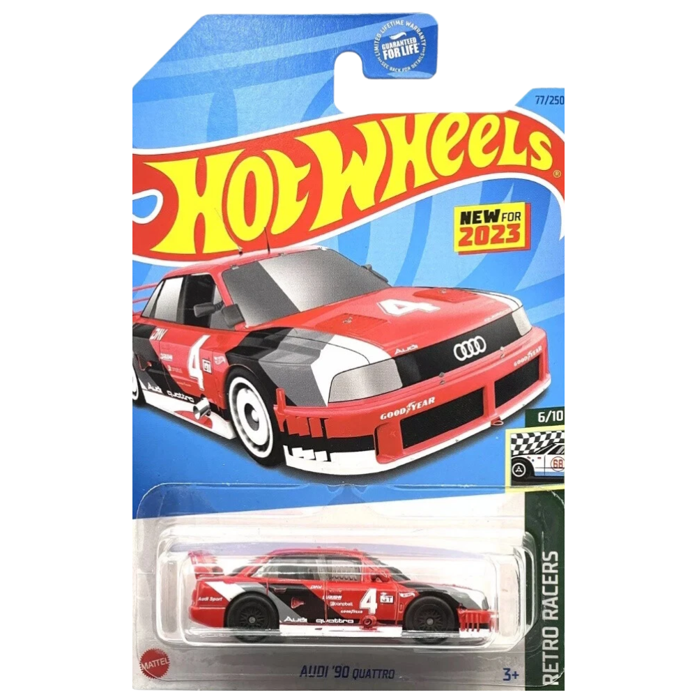 Hot Wheels Retro Racers Audi 90 Quattro 1:64 Scale Die-Cast Rally Car Collectible Toy