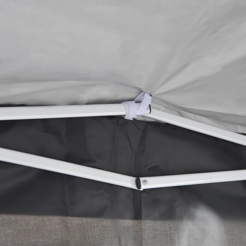 Portable Black Garden Gazebo Pop-Up Tent with Carry Bag, Sidewalls & Windows 2x2m