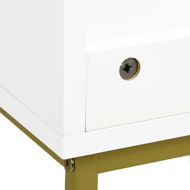 Under Sink Mirror Cabinet – 2 Doors, Gold Legs, Stylish Bathroom Unit