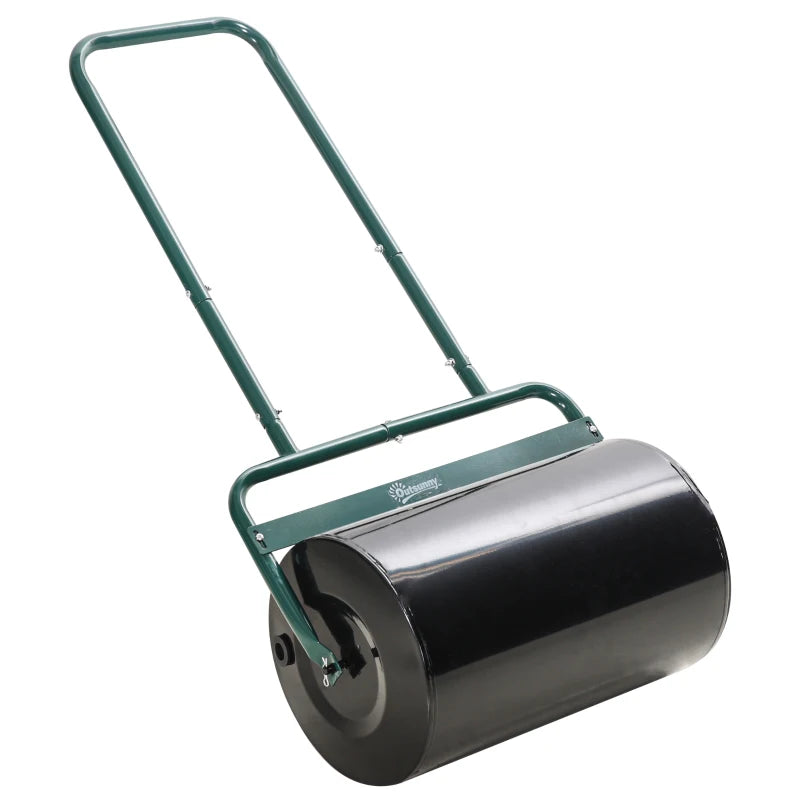 Durable Steel Lawn Roller for Smooth and Even Lawn Maintenance – Dark Green, 38L