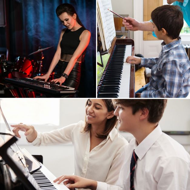 Portable Electronic Keyboard with Full-Size Weighted Keys, Digital Piano for All Ages