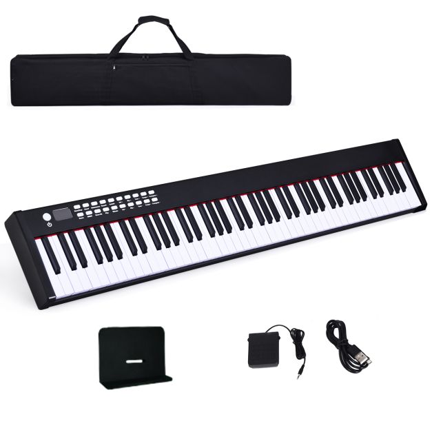 Portable Electronic Keyboard with Full-Size Weighted Keys, Digital Piano for All Ages