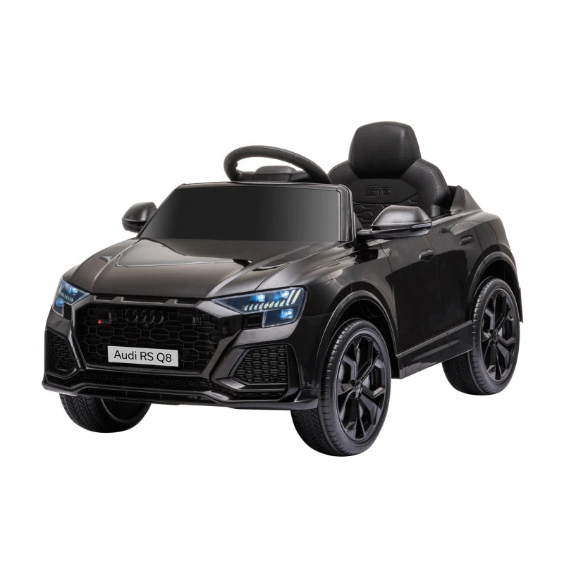 Kids 12V Licensed Audi RS Q8 Electric Ride-On Car with Remote Control – Black Model