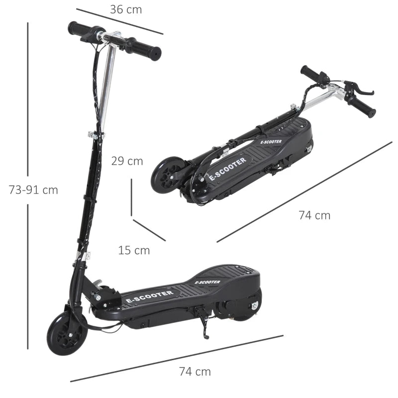 Folding Electric Ride-On Scooter for Kids Ages 7-14, Black – Compact & Easy to Use