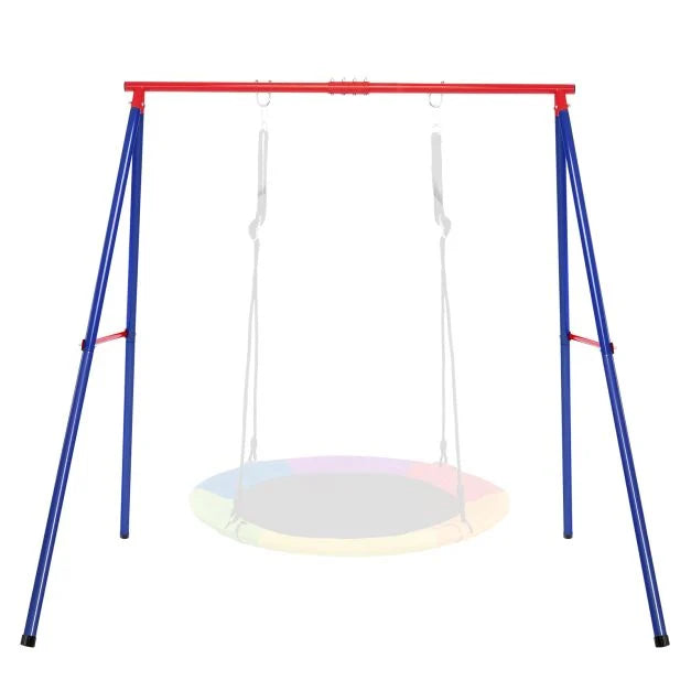 Sturdy Metal Swing Frame Set with Carabiners and Ground Stakes