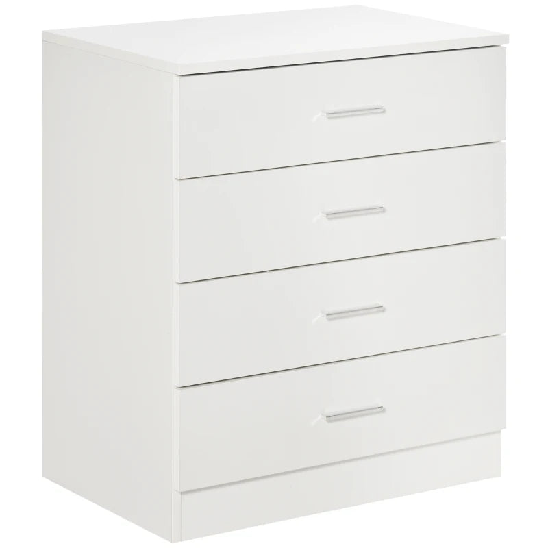 4-Drawer Chest with Metal Rails and Anti-Tip, Perfect for Playroom
