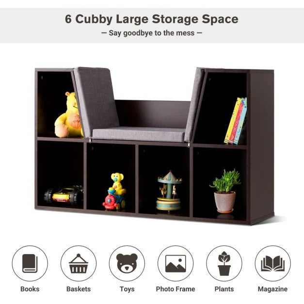 Modern Storage Organizer Cabinet with Comfortable Seat Cushion