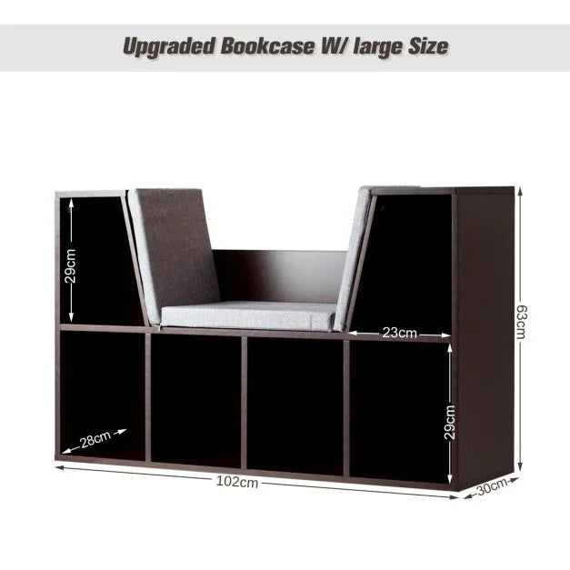 Modern Storage Organizer Cabinet with Comfortable Seat Cushion