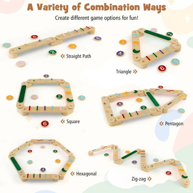 Montessori Stepping Stones & Balance Beam Set for Toddler Development