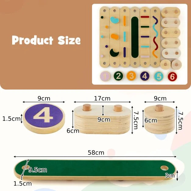 Montessori Stepping Stones & Balance Beam Set for Toddler Development