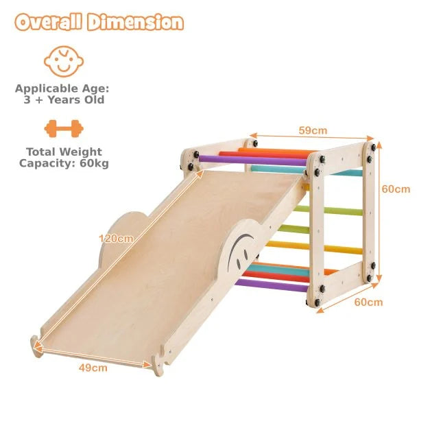Foldable Montessori Climbing Set with Fun Seesaw for Toddlers