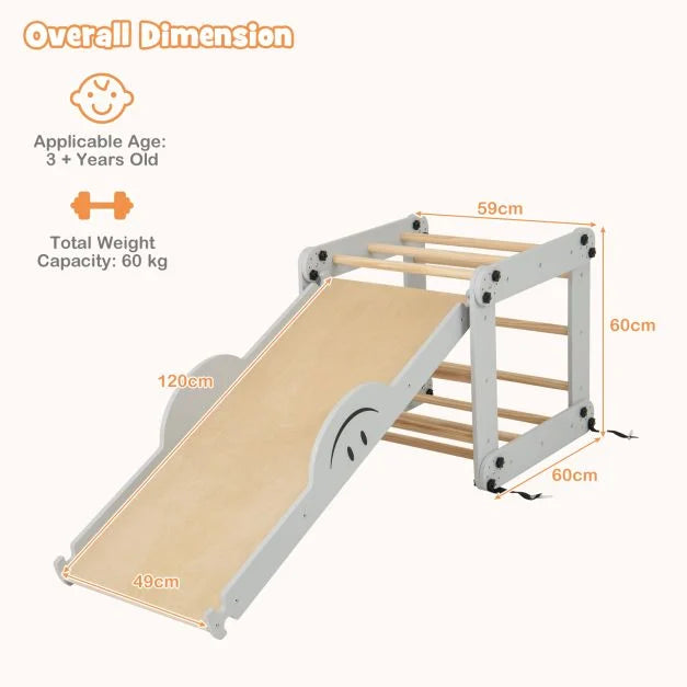 Foldable Montessori Climbing Set with Fun Seesaw for Toddlers