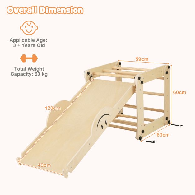 Foldable Montessori Climbing Set with Fun Seesaw for Toddlers