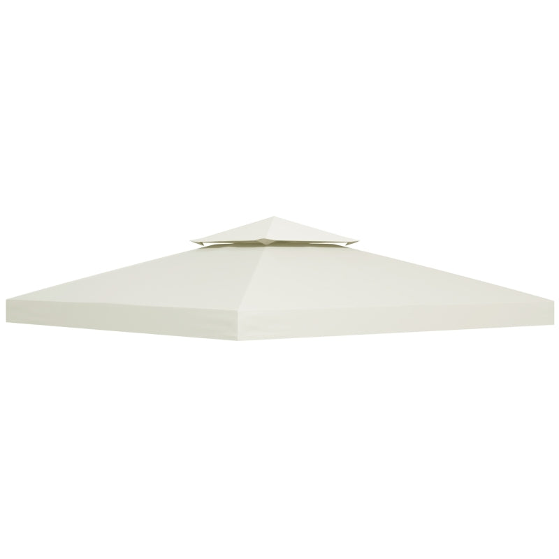 Gazebo Canopy Replacement Roof – UV-Resistant Outdoor Cover in Cream White 3x3M