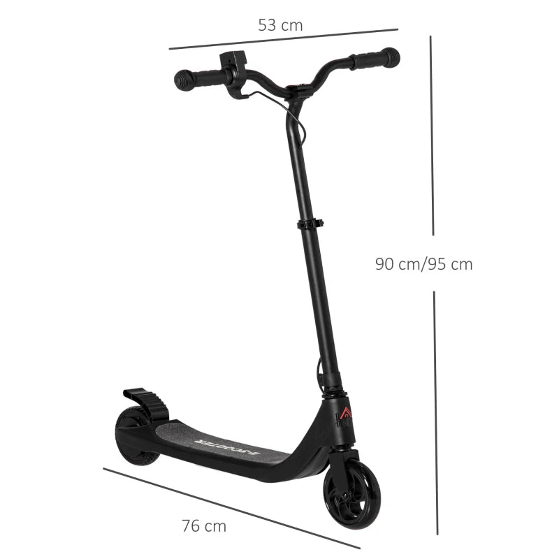 Foldable Electric Scooter for Kids w/ Rear Brake & Adjustable Height – 120W Black