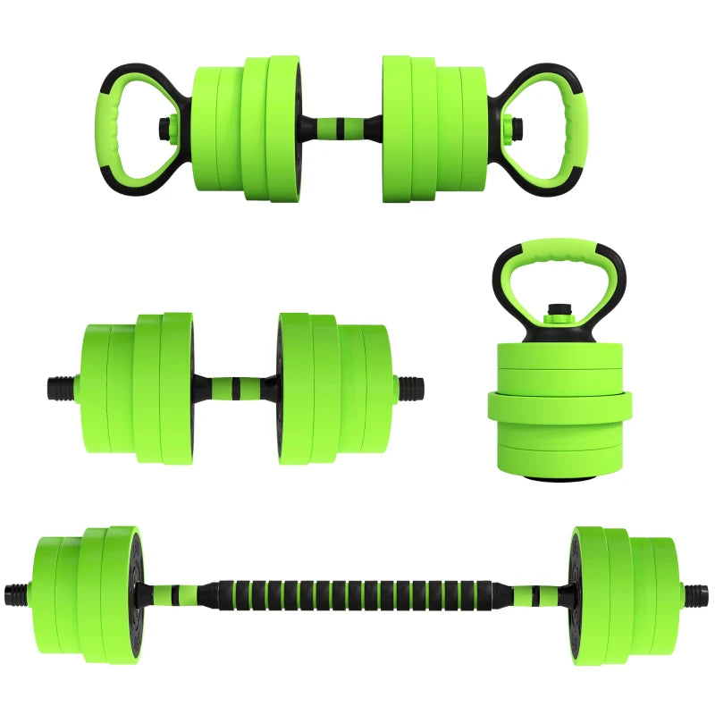 30kg Adjustable Dumbbells with Barbell & Push-Up Stand