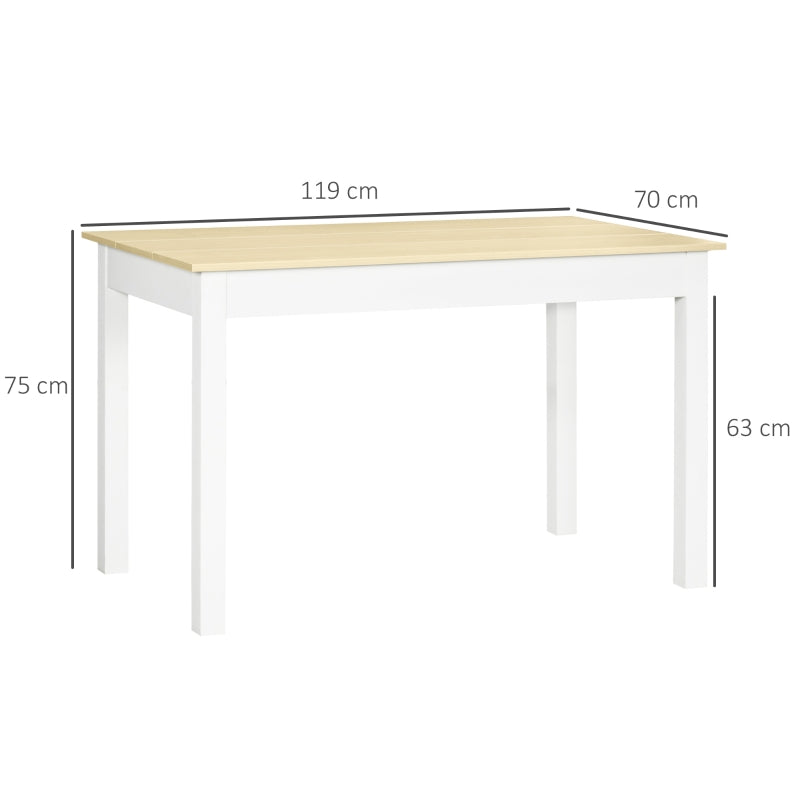 4-6 Seater Dining Table, Oak Look, Thick Legs, Modern Kitchen Table