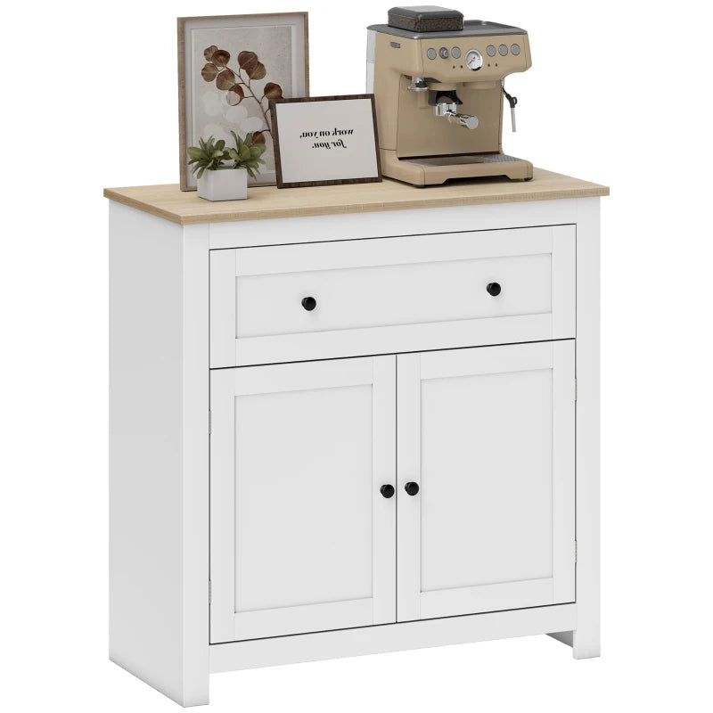 White Sideboard Storage Cabinet – Kitchen & Living Room Use