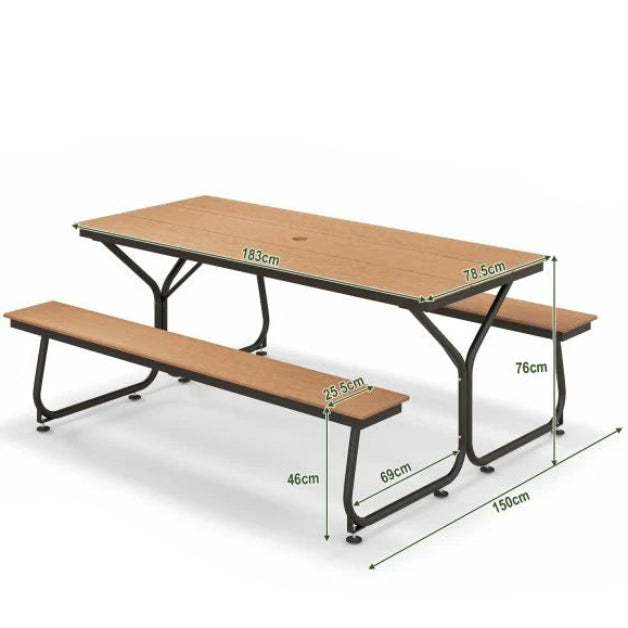 Patio Picnic Table Set for 6-8 People – Outdoor Furniture