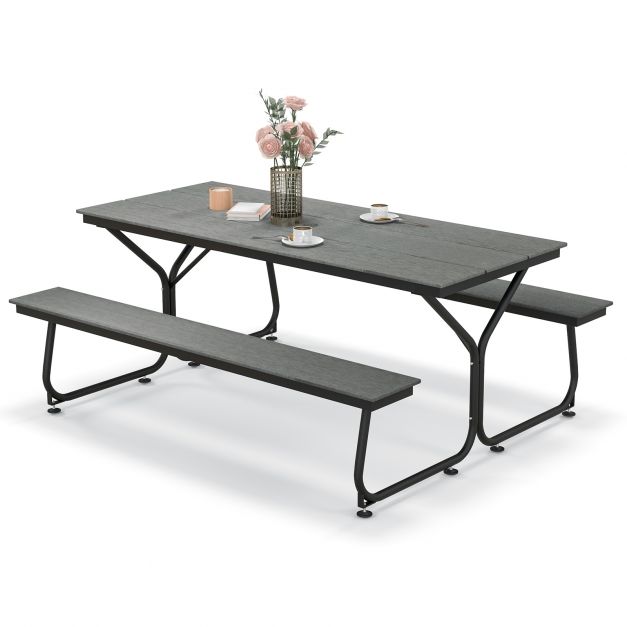 Patio Picnic Table Set for 6-8 People – Outdoor Furniture
