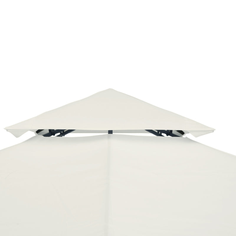 Gazebo Canopy Replacement Roof – UV-Resistant Outdoor Cover in Cream White 3x3M