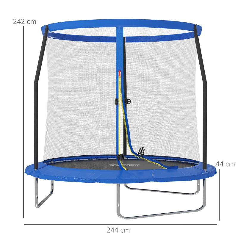 8ft Trampoline with Net, Safety Cover & Steel Frame