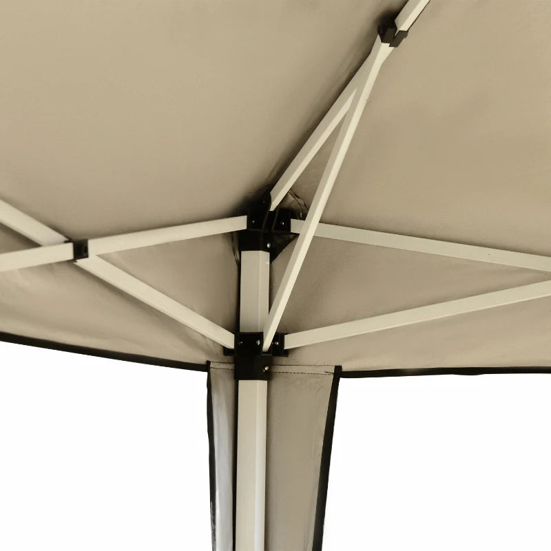 Easy setup height adjustable garden gazebo tent with carry bag for outdoor use, 3x3M